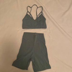 Zara teal workout set